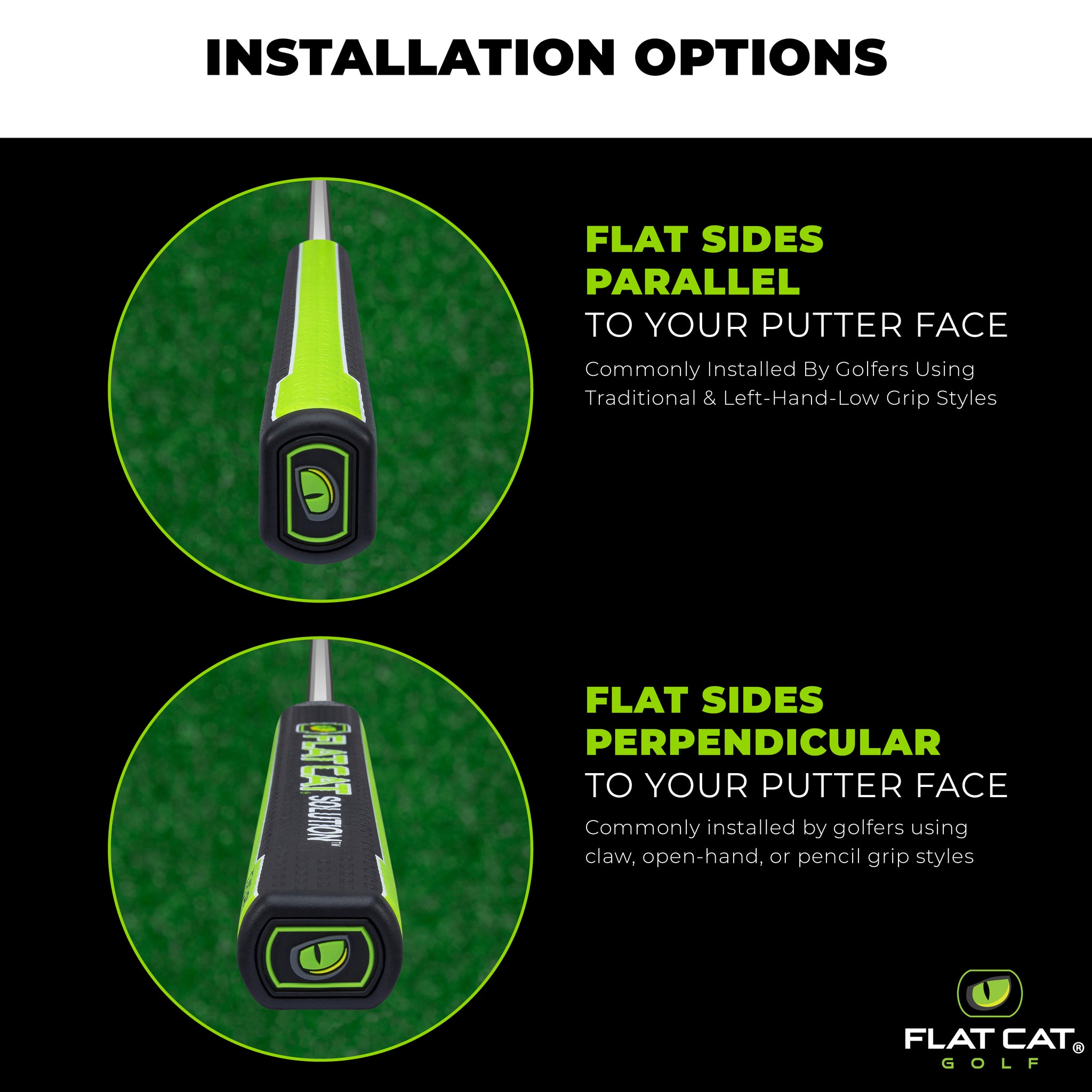 FLAT CAT SOLUTION PUTTER GRIP - FLAT CAT® Golf